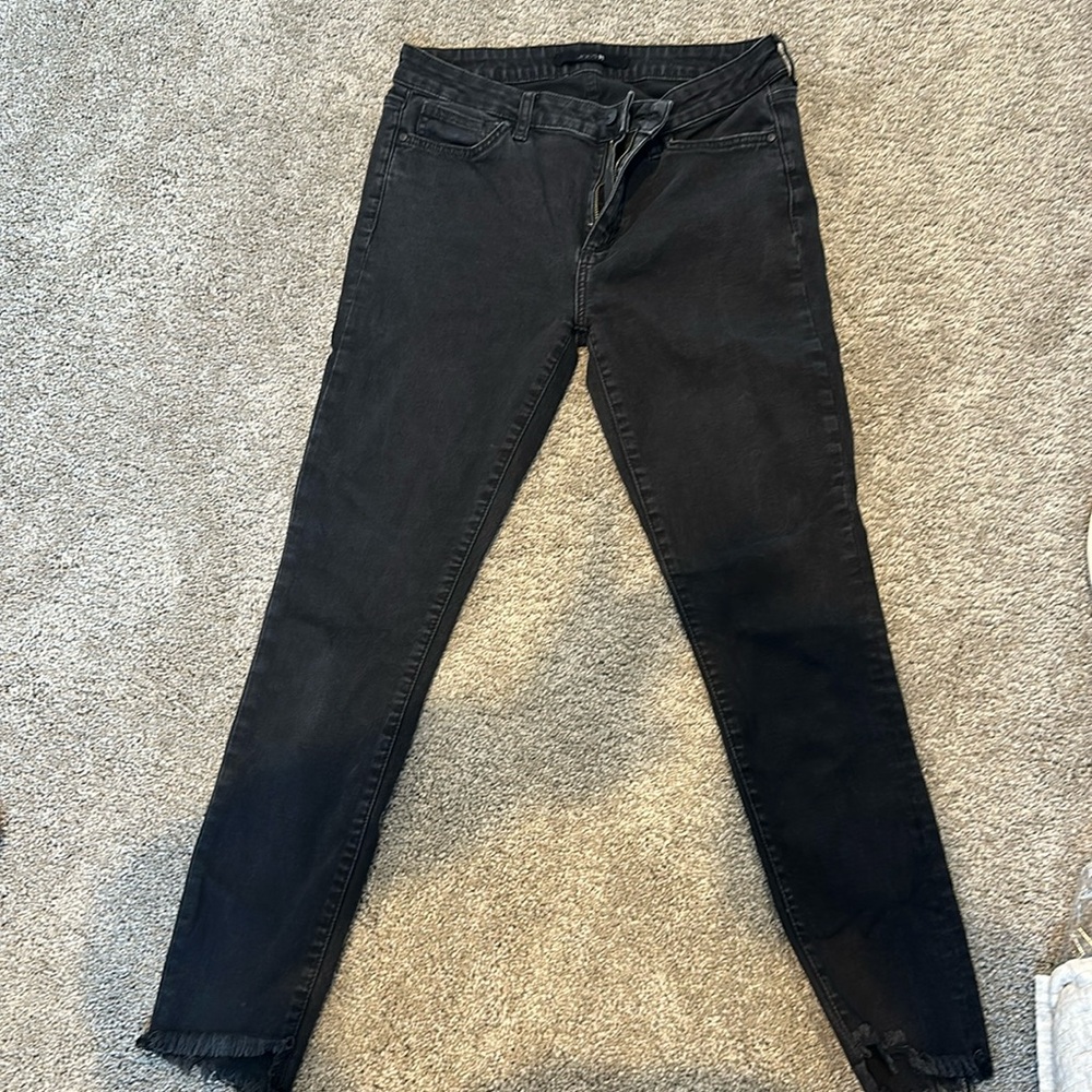 Joes black denim jeans.